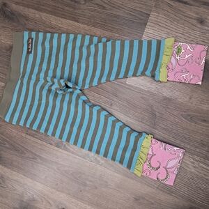 Matilda Jane Secret Fields Truest Compass Ribbed Striped Leggings Size 2